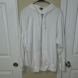 Torrid Off-White Zip-Up Hoodie